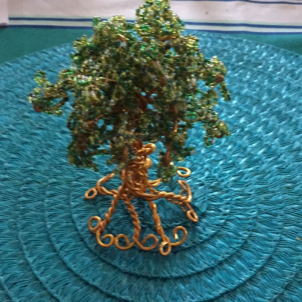 Wire wrapped beaded tree